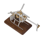 BrickCraftWorks Stirling Functional Mechanical Helicopter Engine DIY Assembly STEM Model, Hot Air Stirling Engine Kit for Teen and Adult, Educational Physics Experiment Toy (KIT Version) BrickCraftWorks