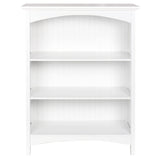 eHemco 3 Tier Bookcase with 2 Arched Supports, 40 Inches, White eHemco