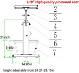 Topower 3 Piece Pub Bar Set Retro Round Bar Table and Stools for 2 Height Adjustable Pub Desk and Stools Match Bar Height and Counter Barstool Antique Green(1 Table + 2 Chairs) Topower