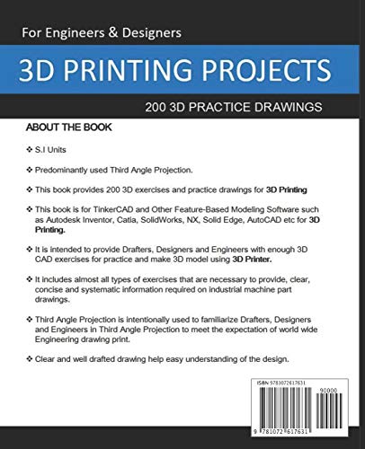 3D PRINTING PROJECTS: 200 3D Practice Drawings For 3D Printing On Your 3D Printer - WoodArtSupply