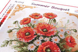 AllAboutEmbroideryUA Bead Embroidery kit Summer Bouquet FL-1112 Floral Beaded Cross Stitch kit