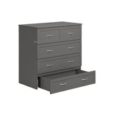 AFI, Northfield Murphy Bed Chest Twin XL with 6" Mattress, Storage Drawer & Built-in USB Charger, Grey AFI