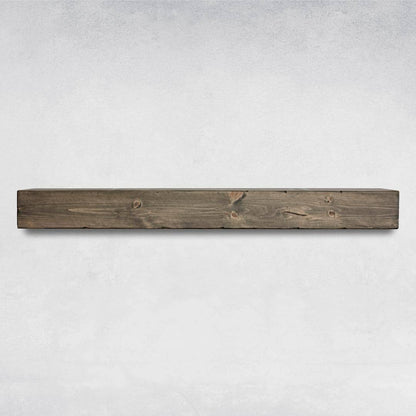 Fireplace Mantel, Rustic, Shelf, Floating Mantle, Real Wood, Beam, URBANDI (Grey, 60Lx6Hx8D)