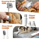 Afloia Dog Grooming Kit, Pet Grooming Vacuum & Dog Clippers Nail Trimmer Grinder & Dog Brush for Shedding with 6 Pet Grooming Tools, Low Noise Dog Hair Remover Pet Grooming Supplies for Dog Cat Afloia