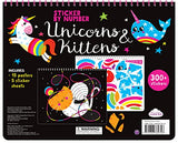 Sticker by Number Unicorns, Kittens, & More For Kids: 15 Pictures Include Kitten, Unicorn, Narwhal, Penguin, Owl, Flamingo and more! Lodi Publishing
