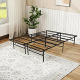 MAKE CHANGES Queen Folding Bed Frame, Heavy Duty Metal Queen Platform with 14" Storage, Easy Assembly, No Box Spring Needed, RV & Motel Ready MAKE CHANGES
