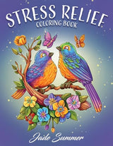Stress Relief: Adult Coloring Book with Animals, Flowers, Fantasy, and More for Mindfulness and Relaxation WoodArtSupply