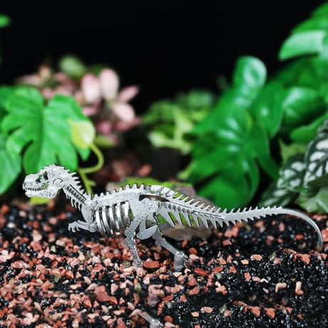 Kolotesame T.rex 3D Metal Puzzle Dinosuar Model for Adults, DIY Dinosuar Skeleton Building Model Kit, Immersive Creative Puzzle Model for Men or 3D Building Enthusiasts Gift kolotesame