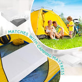 Breling Fitted Sheet (Sheet Only) Compatible with Milliard Trifold Mattress Folding Mattress Fitted Microfiber Bedsheet for Camp Bunk Rvs Bed(White,Single,4'') Breling