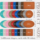 Dunzy 60 Pcs Blank Leatherette Hat Patches Laserable Leatherette Patch Iron on Heat Press with Adhesive Leather Patches for Hats Clothes Repair(Colorful,3 x 2 Inches) Dunzy