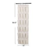 Household Essentials Over The Door 24 Packet Shoe Storage Organizer, Natural Canvas Household Essentials