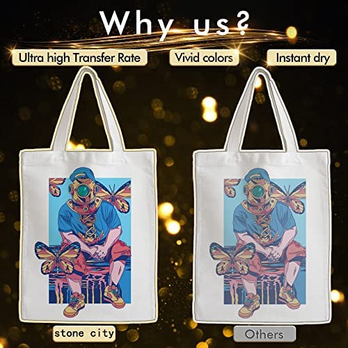 Stone City Sublimation Paper 170 Sheets 105g for Heat Transfer Light Fabric, T Shirt, Mug, Tumbler, Compatible with Inkjet Printer with Sublimation Ink STONE CITY