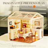 Rolife Super Creator-DIY Plastic Miniature House for Adults, Mini Blocks Model Kit Building Set for Teens 8-12, DIY Crafts/Hobbies/Building Blocks Toys for Teens&Adults (Warm Dining Room)