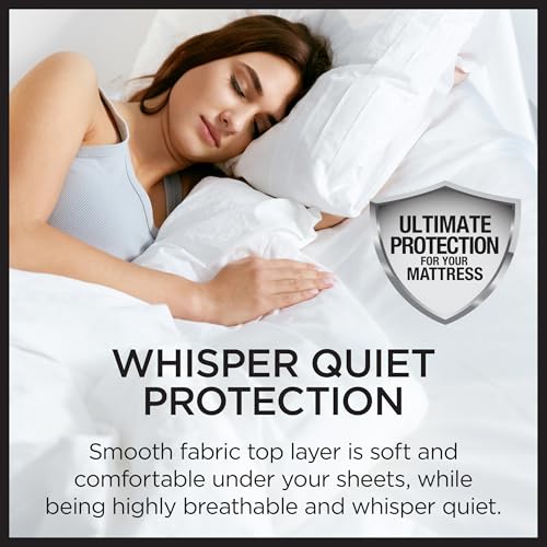Protect-A-Bed Essential Mattress Protector King, Dust Mite Resistant, Noiseless and Odor-Resistant Mattress Cover, 100% Waterproof Top, Machine Washable, Fits 11"-18" Mattresses Protect-A-Bed