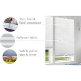 Redi Shade No Tools Easy Lift Trim-at-Home Cordless Pleated Light Blocking Fabric Shade Natural, 30" W x 64" L, (Fits windows 19 in - 30 in) Redi Shade