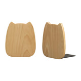 muso wood Bookends for Shelves, Book Ends for Home Office School Library Kitchen, Cute Book Stopper, Beech Book Holder 1 Pair muso wood
