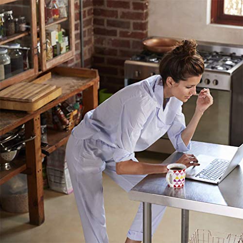 Stainless Steel Work Table Kitchen Work Table Scratch Resistent Commercial Work Table Metal Table with Adjustable Table Foot for Kitchen Home Restaurant (24Wx24L) FDW