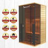 Medical Sauna 4 Full Spectrum | Home Sauna - 2 Person Indoor Infrared Sauna Spa | Oxygen Ionizer, Chromatic Light Therapy, Hot Yoga | Audio System | Full Spectrum, Carbon Heaters | Luxury Sauna Medical Breakthrough