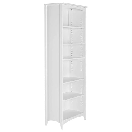 Camaflexi Shaker Style Bookcase, 72", White Camaflexi