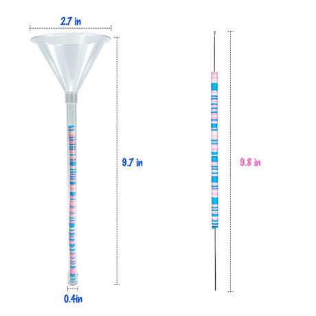 Xmada Beading Funnel - Beading Tools Kit for Clay Bead, 2 PCS Beading Tools for Jewelry Making with Beading Needles, Bracelets, Necklaces Making (2), Clear Xmada