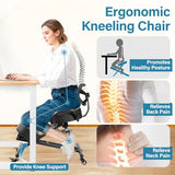 Kneeling Chair, Ergonomic Kneeling Chair with Back Support, kneelings Office Chairs with Adjustable Height and Lumbar Support for Banking Meeting Room Office Home Reception,Improve Postures Generic