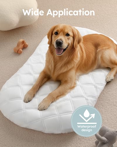 Yoofoss Waterproof Crib Mattress Protector 2 Pack, Quilted Crib Mattress Pad Cover Ultra Soft and Breathable, Machine Washable Toddler Mattress Protector for Standard Baby Crib Size 52''x28'' Yoofoss
