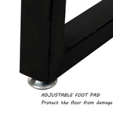 Metal Legs for Table Trapezoid Shape 28" H Tall Metal Table Leg Heavy Duty Metal Desk Legs Industrial Table Legs Set of 2,Black TIEOU
