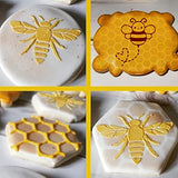 12 Pieces Bee Honeycomb Stencil, Reusable Bee Stencils for Painting on Wood Signs Furniture DIY Crafts Wall Canvas Fabric Plastic Drawing Template Hexagon Paint Wood Burning Stencils (bee) Hosomono