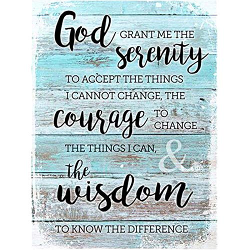5D Diamond Painting by Number Kit, Grant Me Serenity Courage Wisdom Full Drill Embroidery Cross Stitch Picture Supplies Arts Craft Wall Sticker Decor 11.8x15.7 inch Grneric