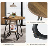 Tribesigns 31.5" Round Wooden Conference Table, Small Meeting Table for 4 People, Compact Office Table for Small Spaces, 31.5" W x 31.5" D x 29.5" H Tribesigns