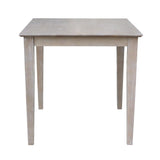 International Concepts 30X30 Dining Table With 2 Cafe Chairs, Washed Gray Taupe IC International Concepts