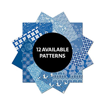 Origami Paper 200 sheets Blue and White Patterns 6" (15 cm): Double Sided Origami Sheets Printed with 12 Different Designs (Instructions for 6 Projects Included) - WoodArtSupply