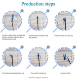 GLAECYY Latch Hook Kits Rug Crochet Yarn Kit Cushion with Starry Night Cat Colour Pre-Printed Canvas Rug Needlework DIY Hook and Latch Kit Christmas Home Decoration20.5''X15''(cat) GLAECYY