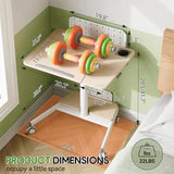 JOY worker Mobile Standing Desk with 60° Tiltable Desktop, 28" Height Adjustable Rolling Desk, DIY Pegboard & Storage Base, Portable Laptop Desk with 4 Lockable Wheels for Home Office, Oak JOY worker