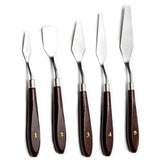 Artist Painting Knives Set - 5 Pieces Painting Knives Stainless Steel Spatula Palette Knife Oil Painting Accessories Color Mixing Set for Oil, Canvas, Acrylic Gemerglity