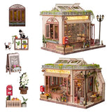Wondyland Book Nook Kit - DIY Miniature House Diorama Dollhouse Kit, Booknook Tiny House Bookshelf Decor 3D Wooden Puzzle, Gifts for Adults, Teens, and Family(Café des Deux Moulins)