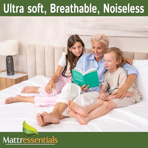 Zippered Full (14"-16" Depth) Mattress Protector - Bed Bug Waterproof Mattress Cover, Premium Quality Hypoallergenic Encasement White Mattressentials