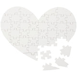 Set of 12 Heart Shaped Blank Jigsaw Puzzles to Draw On for Valentine’s, DIY Crafts (9 x 6 in, 40 Pieces Each) Bright Creations
