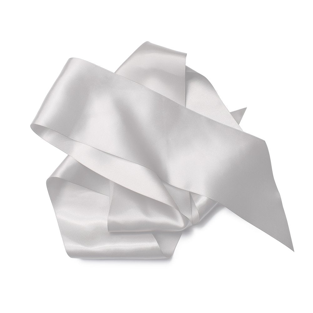 TREORSI Blank Satin Sash, Plain Sash, Party Decorations, Make Your Own Sash (2 Pack, White) TREORSI