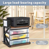 STANDNEE Printer Stand Multi-Purpose Printer Shelf for desk,Wood Stand with Storage Home Office Desktop Printer Stand with Anti-Skid Feet (1-Tier) STANDNEE