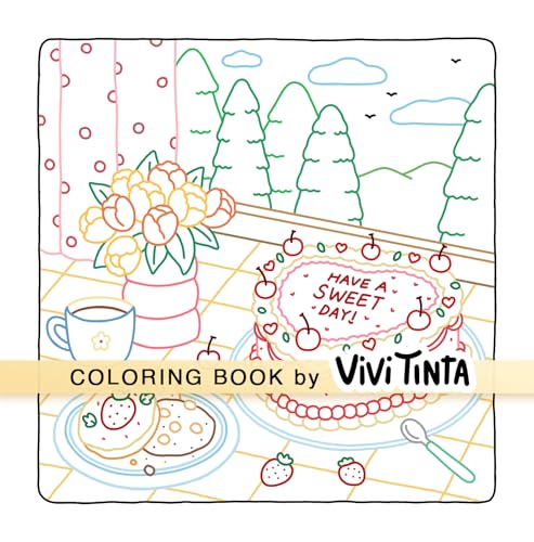 Color By Line: Coloring Book for Relaxation Featuring Vibrant Colored Outlines