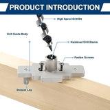 Floating Shelf Bracket Dowel Jig Kit with 1/2" x 9" Drill Bit, Self Centering Straight Hole Drill Guide for Installing Floating Shelf Hidden Bracket 1/2" X 6", 1/2" X 8" MaxxGeek