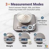 KitchenOra Digital Food Kitchen Scale, 11lb/5kg Capacity with 1g Precision, 5 Units (g/oz/lb:oz/ml/fl'oz), 304 Stainless Steel Surface, Backlit LCD, Tare Function for Cooking, Baking, Keto & Meal Prep