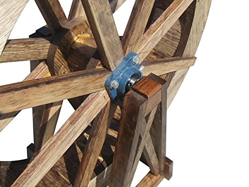 SamsGazebos 30 Inch Free-Standing Wooden Water Wheel Free-Standing SamsGazebos