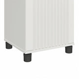 SystemBuild Evolution Kendall Utility Storage Cabinet, 16" Wide, Fluted White SystemBuild
