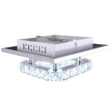 diisunbihuo Modern Crystal Chandelier 7.9 Inches Led Ceiling Light Mini Square Flush Mount Ceiling Light for Bedrooms Dinning Rooms Hallway(Cool White,15W) diisunbihuo