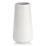 White Ceramic Vase, GUKJOB Small Cute Flower Vase for Pampas Grass, Home, Living Room, Dining Table, Farmhouse, Office Decor, Bedroom, Table, and Kitchen Shelf (White) GUKJOB
