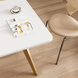 Comfy to go 27.6" Square Dining Table for 2-4 Person - Small Kitchen Table with Soild Wood Legs Mid Century Modern Table for Dinning Room, Kitchen,Small Speace (White) Comfy to go