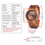 BOBO BIRD Special Design Mens Wooden Watches Sport Quartz Timepieces (Brown face) BOBO BIRD