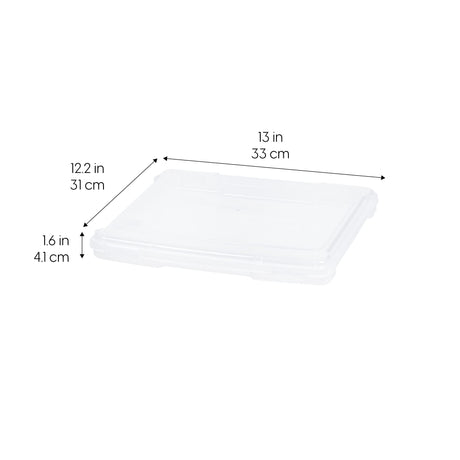IRIS USA Board Game Storage Craft Organizer Box with Snap-Tight Latch Lid, 10-Pack Portable Plastic Case Bin for Puzzles, Magazines, Hobbies, Art Supplies, Fits 8.5" x 11" & A4 Papers, Slim, Clear IRIS USA, Inc.